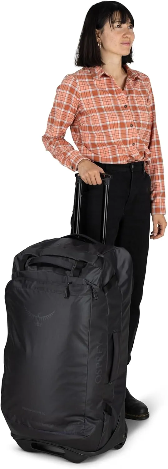 Osprey Transporter 90L Wheeled Travel Duffel Bag, Raven Black