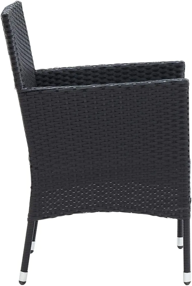 Outdoor Chairs,Zero Gravity Chair,Folding Stool,Patio Dining Chairs 4 pcs Poly Rattan BlackFor Gardens, patios, Balconies