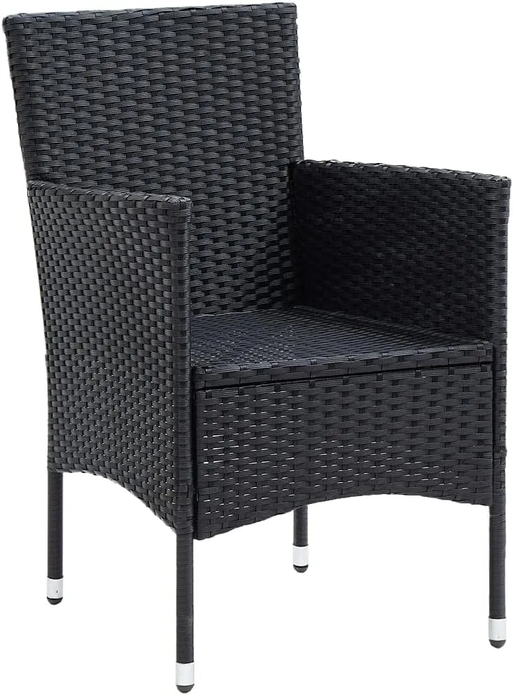 Outdoor Chairs,Zero Gravity Chair,Folding Stool,Patio Dining Chairs 4 pcs Poly Rattan BlackFor Gardens, patios, Balconies