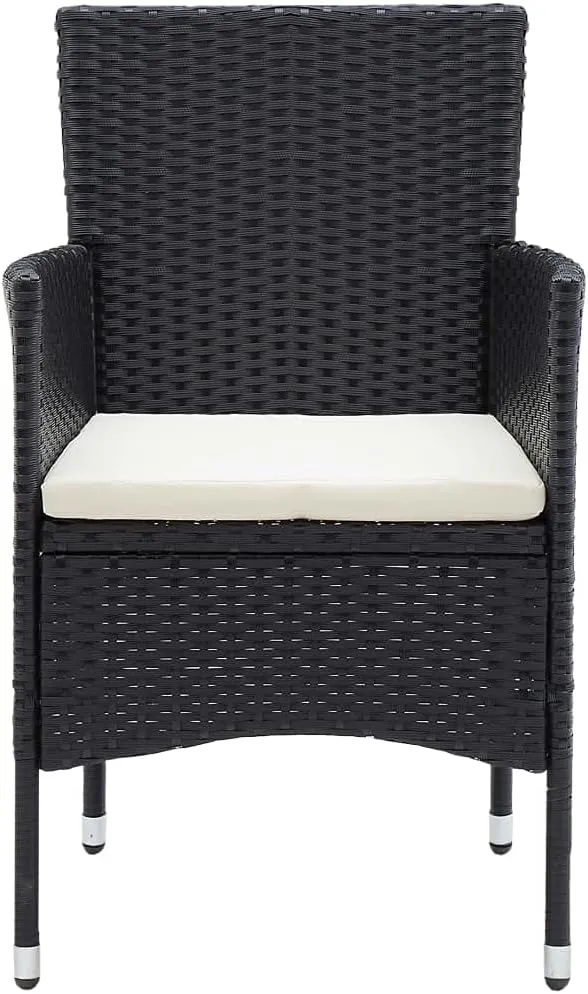 Outdoor Chairs,Zero Gravity Chair,Folding Stool,Patio Dining Chairs 4 pcs Poly Rattan BlackFor Gardens, patios, Balconies
