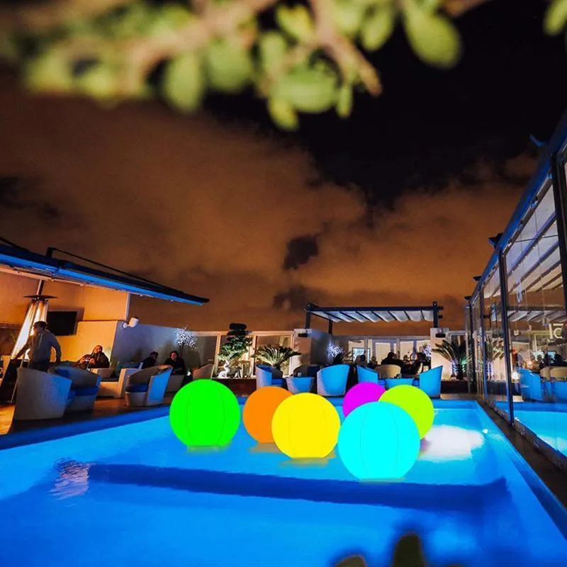 Outdoor Inflatable Beach Ball LED Light Swimming Pool Party Water Game Toys