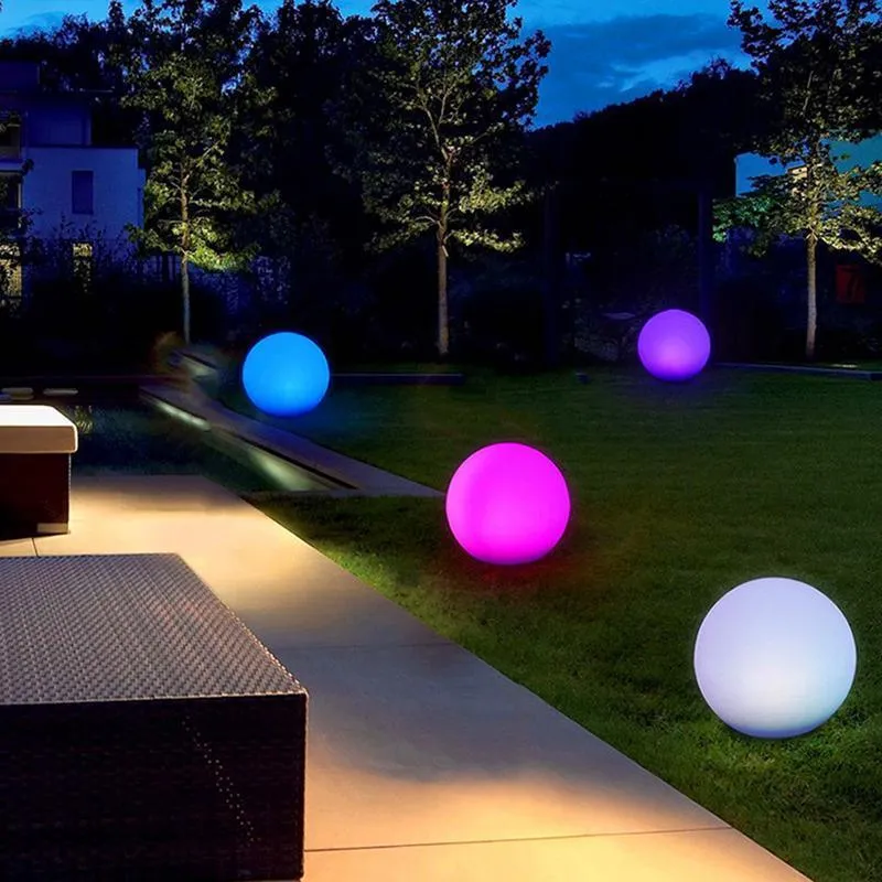 Outdoor Inflatable Beach Ball LED Light Swimming Pool Party Water Game Toys