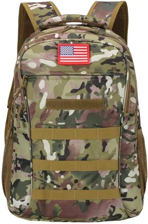 outdoor plus Camo Backpack,Military Boys Backpacks for School,Army Bookbag with USB Charging Port,30l/40L