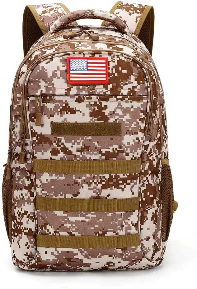 outdoor plus Camo Backpack,Military Boys Backpacks for School,Army Bookbag with USB Charging Port,30l/40L