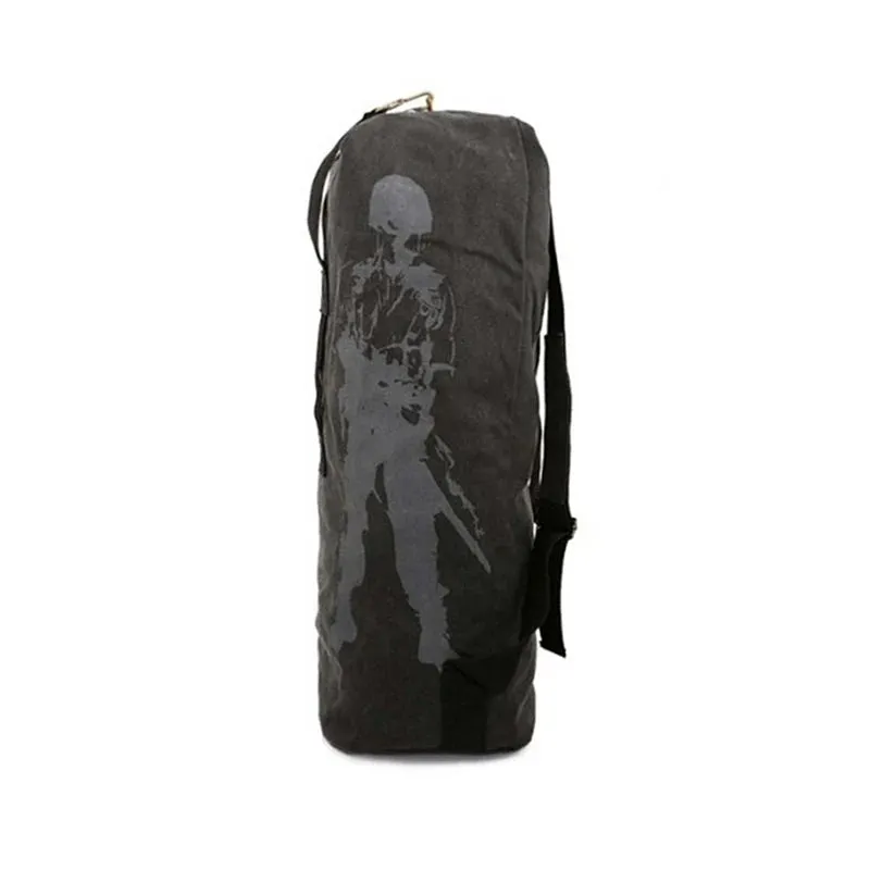 Outdoors Canvas Military Backpack Camping Hiking Rucksack Women Men Bag Bucket Drawstring Travel Rucksack Mochila Army XA1245A