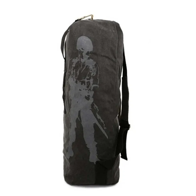 Outdoors Canvas Military Backpack Camping Hiking Rucksack Women Men Bag Bucket Drawstring Travel Rucksack Mochila Army XA1245A
