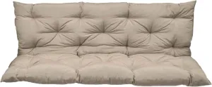 Outside Benches Cushion with Backrest, Thicken Waterproof Swing Cushions 2/3 Seater Replacement, Porch Swing Cushions Outdoor (Beige, 40 x 40 inch)