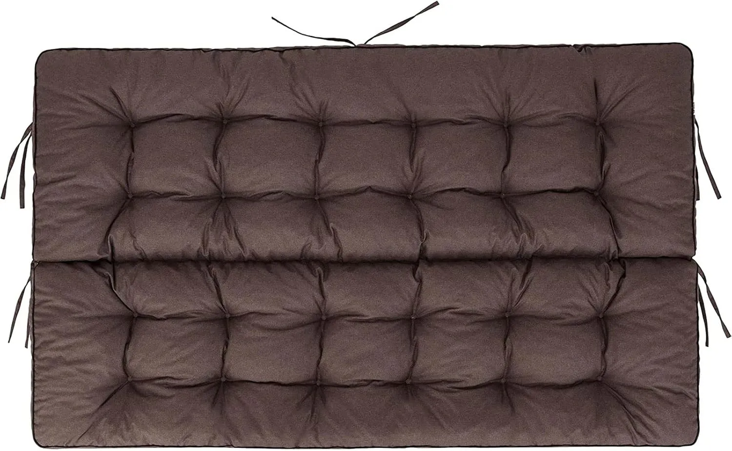 Outside Benches Cushion with Backrest, Thicken Waterproof Swing Cushions 2/3 Seater Replacement, Porch Swing Cushions Outdoor (Brown, 55"x40")