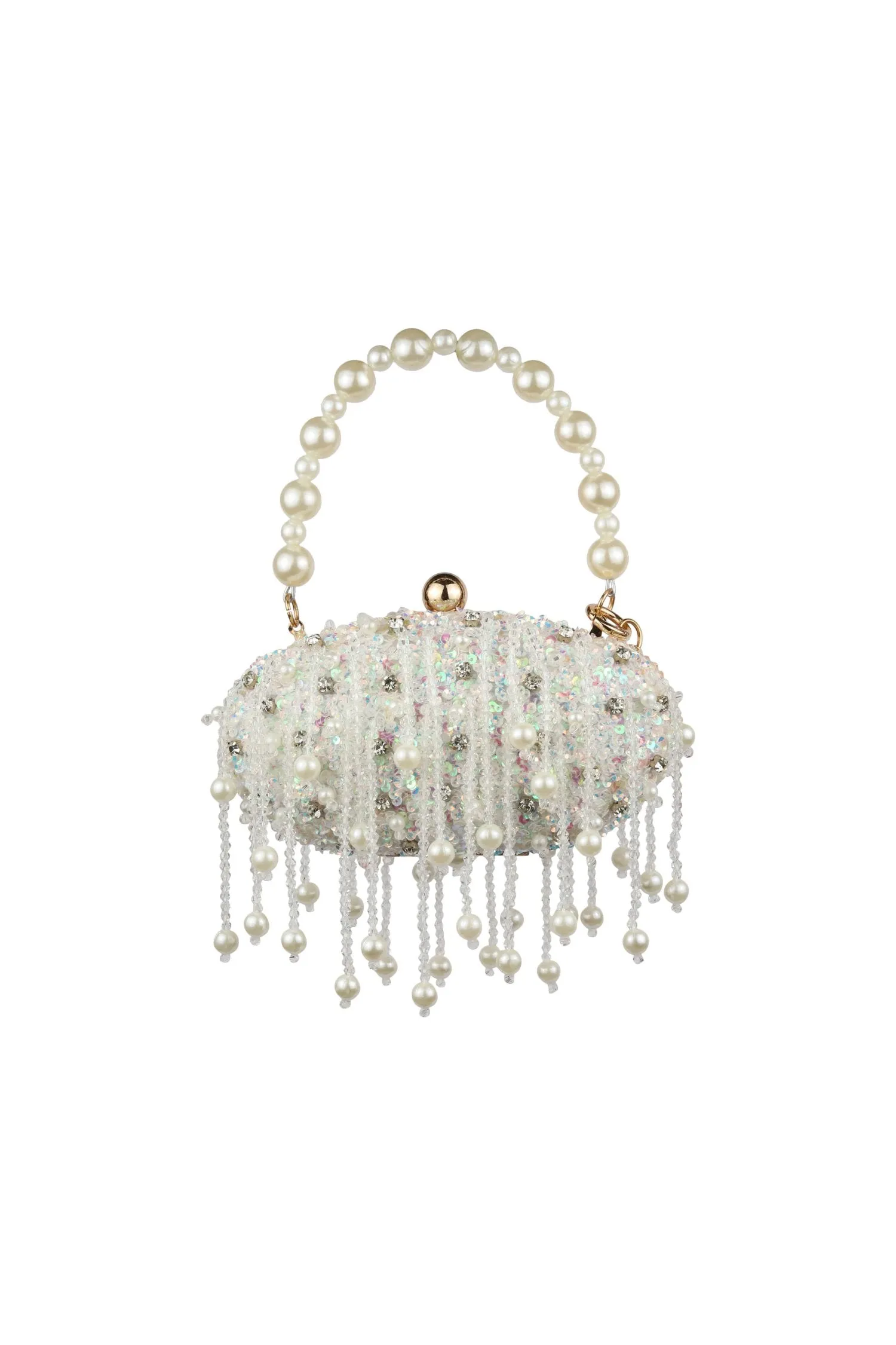 Oval White Bag