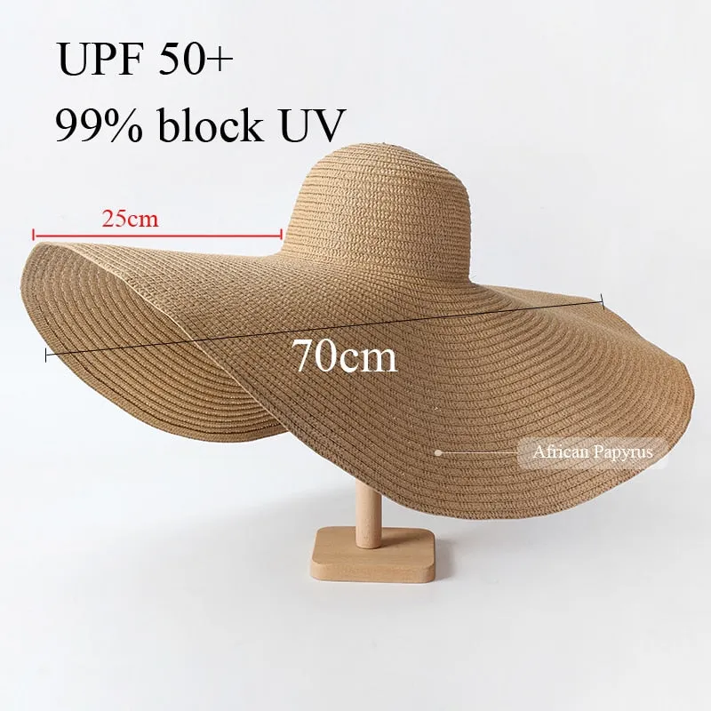 Oversized Wide Brim Beach Straw Hat