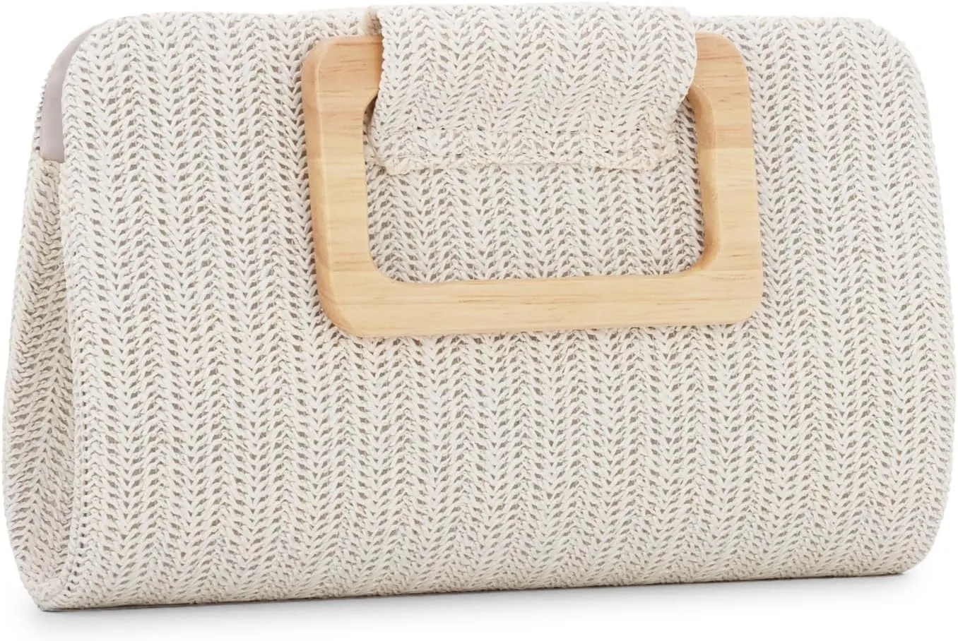 Oweisong Straw Clutch Purses for Women Summer Beach Bag Woven Evening Handbags Top Handle Shoulder Bag for Vacation