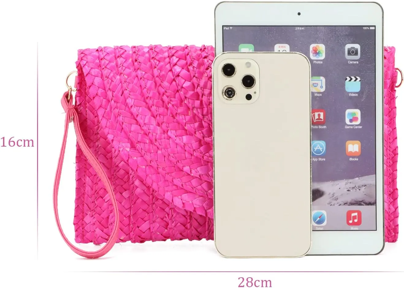 Oweisong Straw Purses for Women Summer Beach Straw s Clutch Purses Crossbody Bag Handmade Women Envelope Handbag Wallet