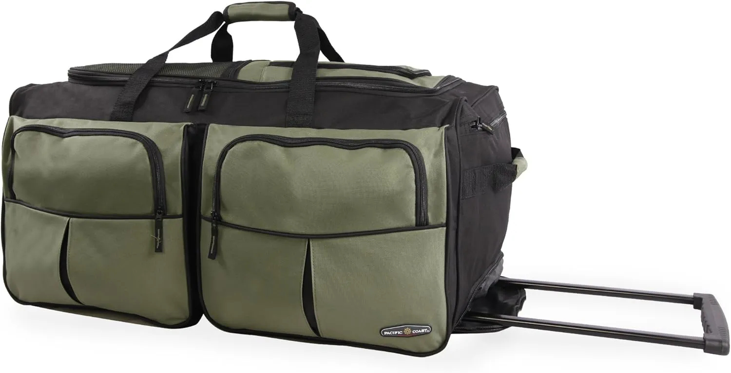 Pacific Coast Signature 30" Large Rolling Duffel Bag, Olive, One Size