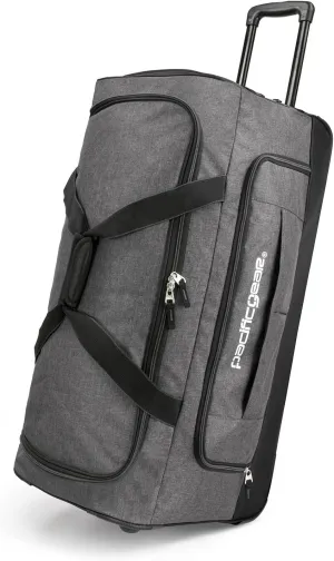Pacific Gear Wheeled Rolling Duffel Bag, Durable Design, Telescoping Handle, Multiple Compartments, Tie-Down Capabilities