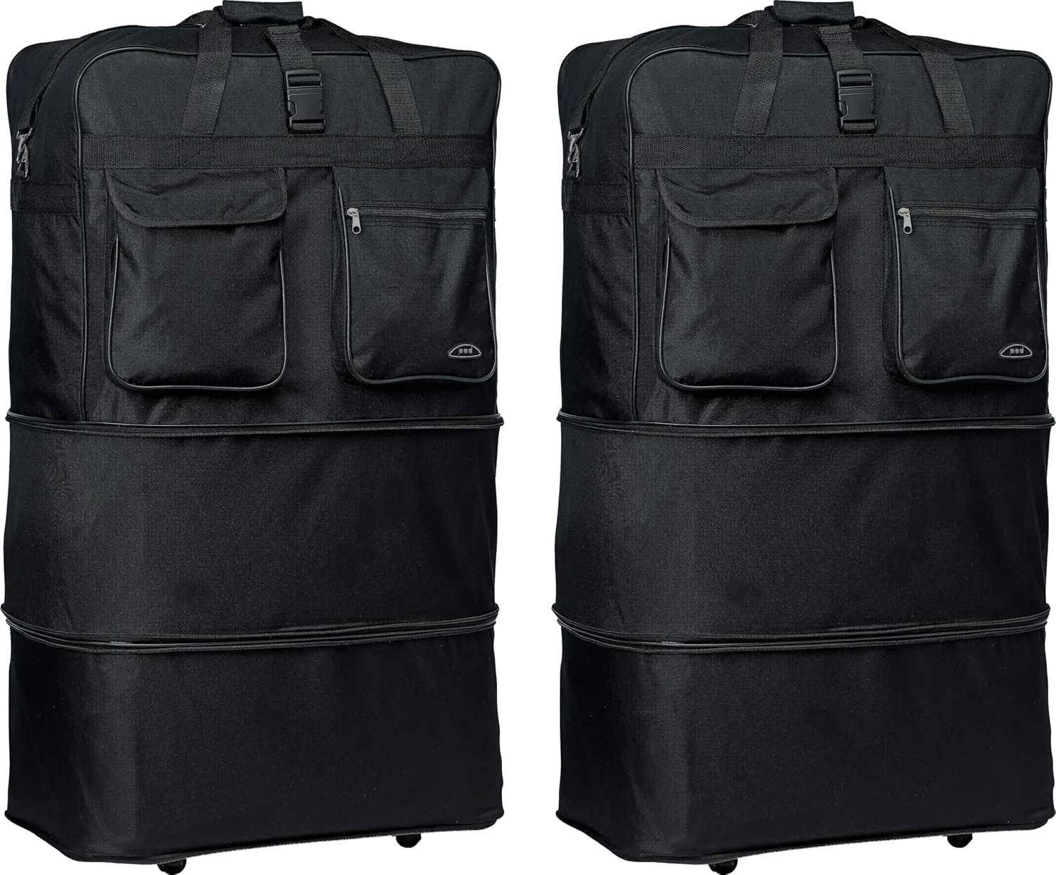 Pack of 2, 36" Expandable Wheeled Bags Rolling Duffel Spinner Luggage