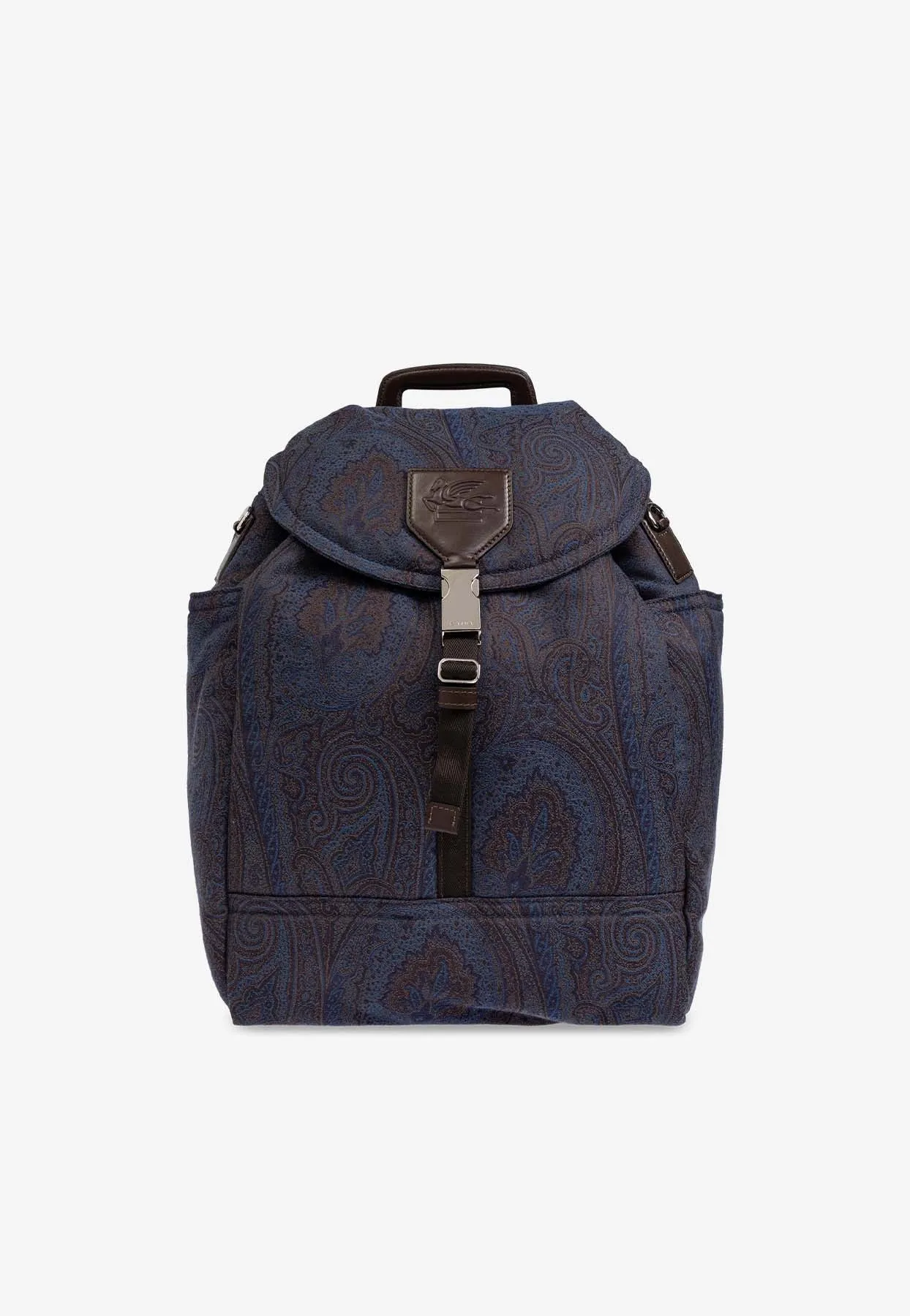 Paisley Motif Canvas Backpack