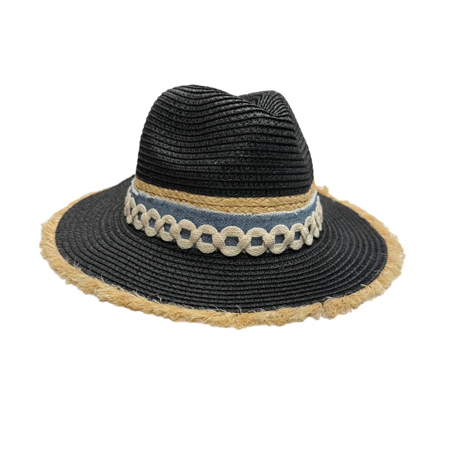 Palm Beach Frayed Straw Hat