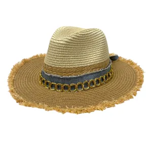 Palm Beach Frayed Straw Hat
