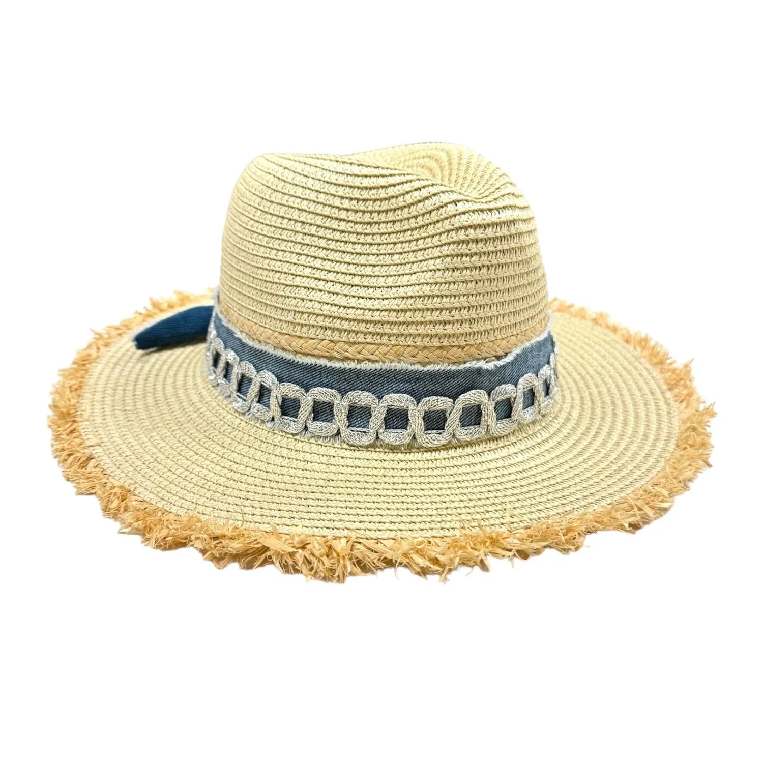 Palm Beach Frayed Straw Hat