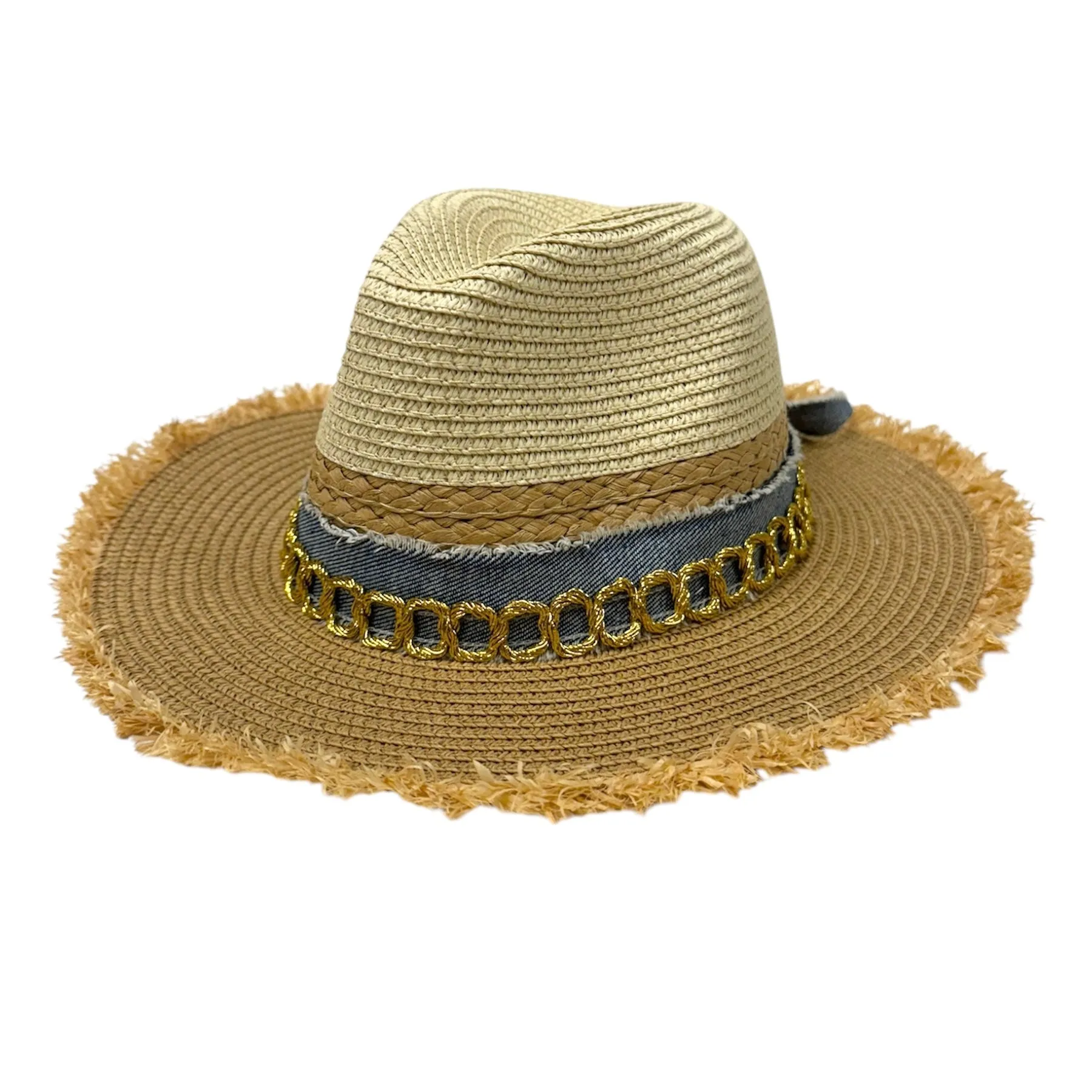 Palm Beach Frayed Straw Hat