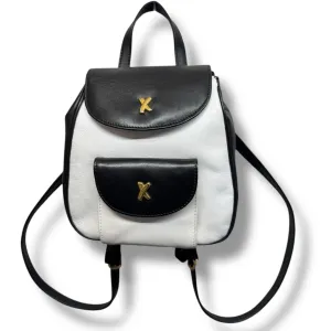 Paloma Picasso Leather Black and White Small Back Pack