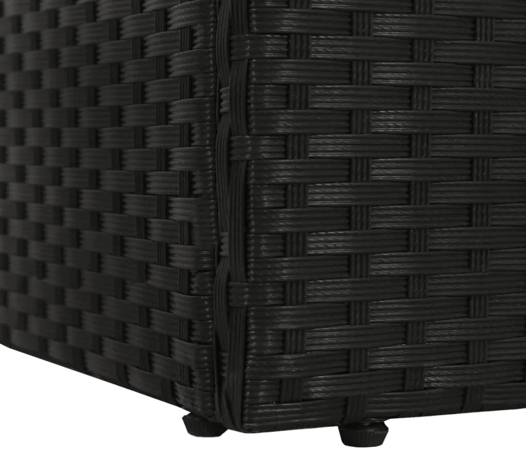 Patio Bed Black 76.8"x23.6" Poly Rattan Outdoor daybed Camping cot Patio daybed Suitable for Decks, patios and Poolside.