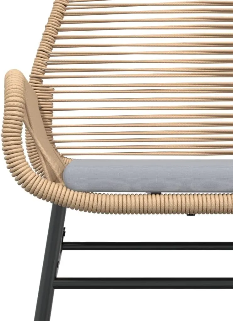 Patio Chairs 2 Pack with Cushions Brown PE Rattan Outdoor Furniture Set for Patio Garden Poolside Lounge and Backyard Relaxation