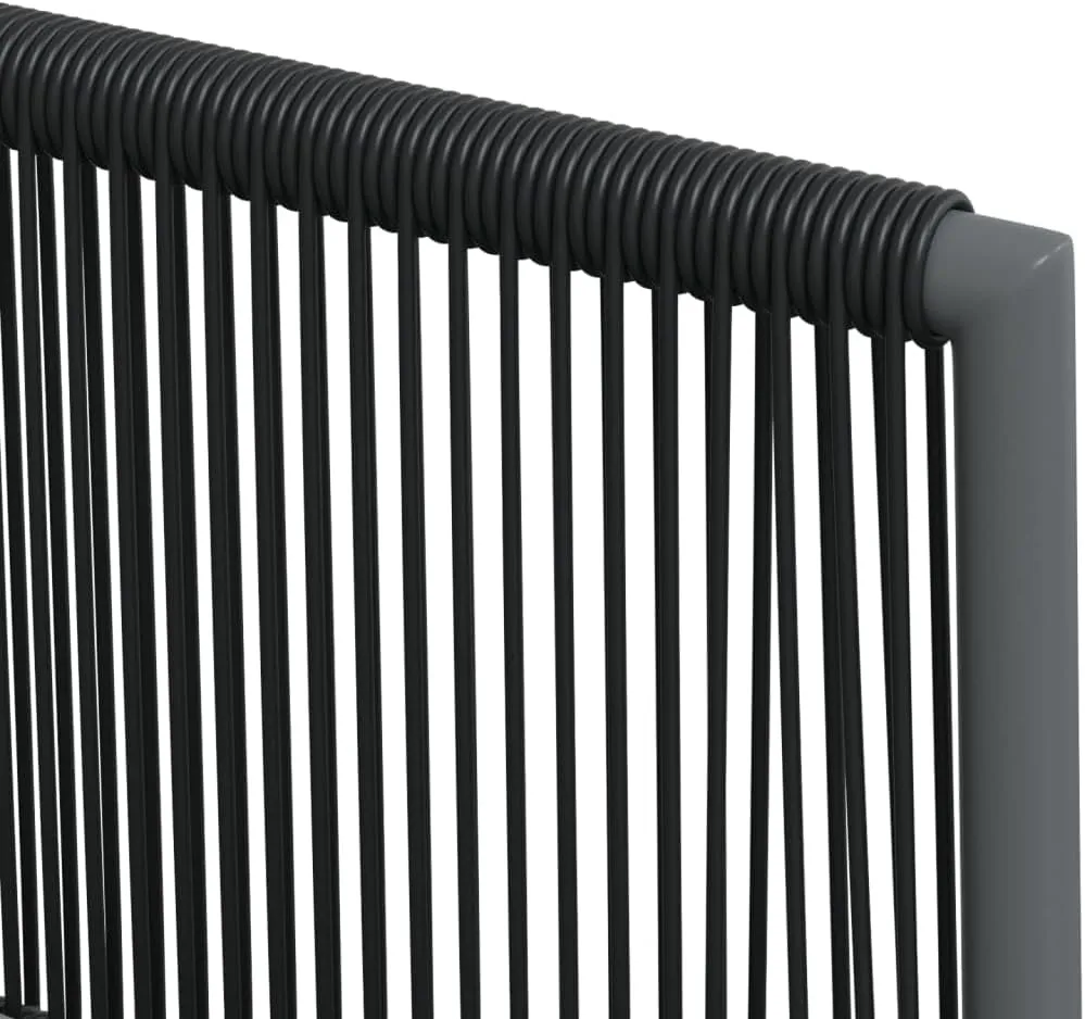 Patio Chairs with Cushions 2 PCS Black PE Rattan Outdoor Lounge Chairs for Garden Pool Beach 21.3"x23.8"x32.9" Weather Resistant Steel Frame