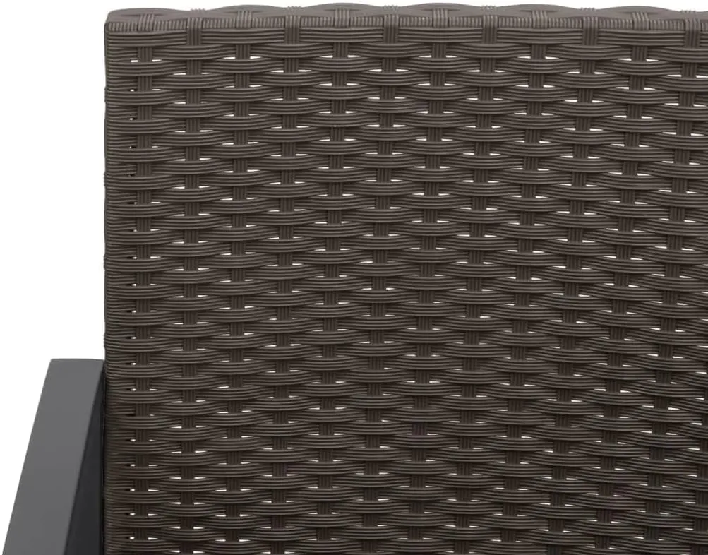 Patio Dining Chairs 2 Pcs Black PP Rattan Outdoor Furniture Set with Cushions, Steel Frame & All-Weather Design for Garden, Poolside, Backyard