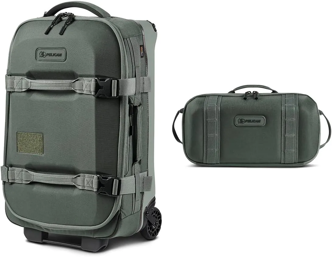 Pelican Aegis HY22 22" Wheeled Carry-On Roller Hybrid Duffel Bag, Charcoal, with SXH5 Protective Cross Body Sling Bag