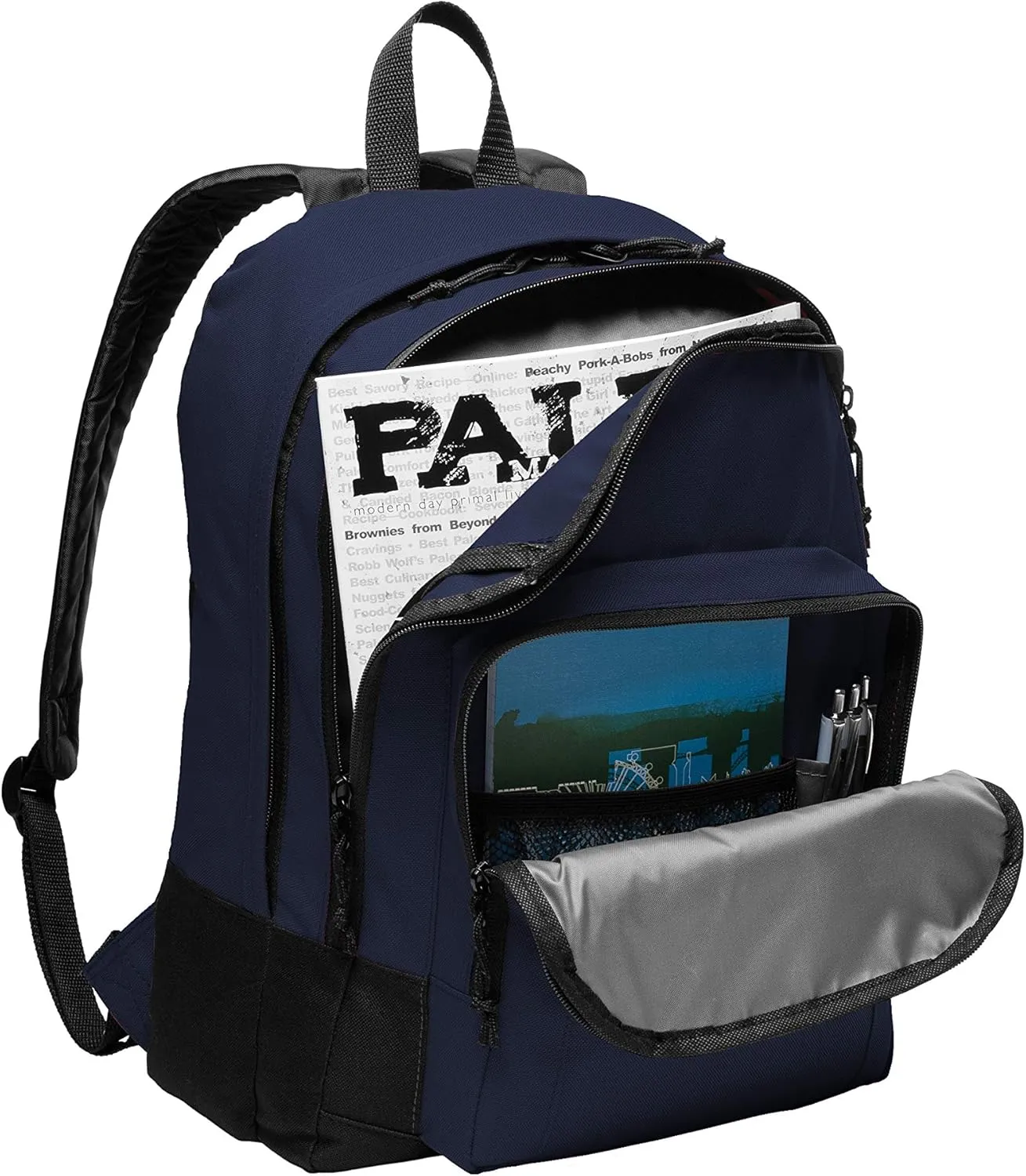 Personalized Customized Basic Classic Navy College Backpacks - Add Your Embroidered Name