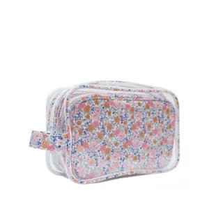 Personalized Garden Floral Clear Duo Pouch