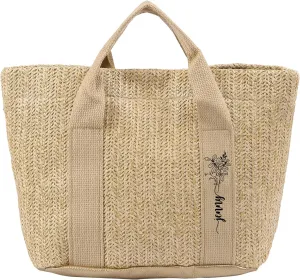 Personalized Straw Tote Bag for Women, Custom Name Beach Bag Large Tote Bag for Women, Teacher, Mother’s Day Gift