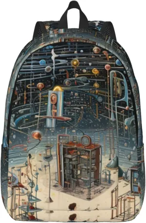 Physics Print Canvas Casual Lightweight Duffel Bag, Fashion Duffel Bag, Unisex Travel Backpack