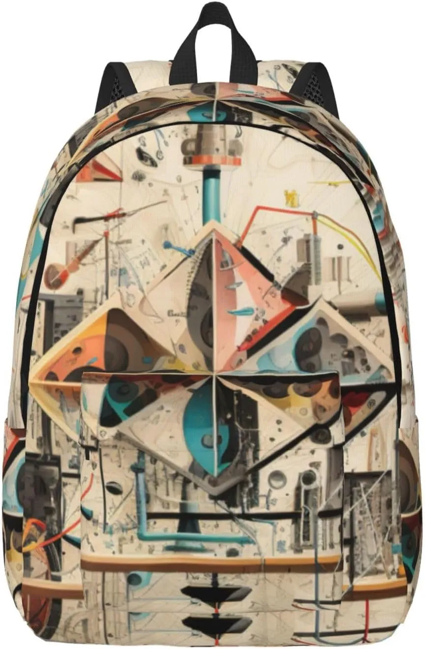 Physics Print Canvas Casual Lightweight Duffel Bag, Fashion Duffel Bag, Unisex Travel Backpack