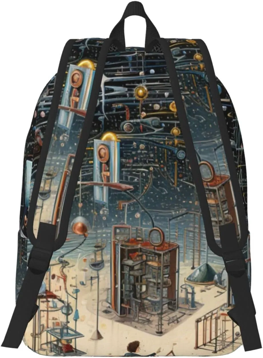 Physics Print Canvas Casual Lightweight Duffel Bag, Fashion Duffel Bag, Unisex Travel Backpack