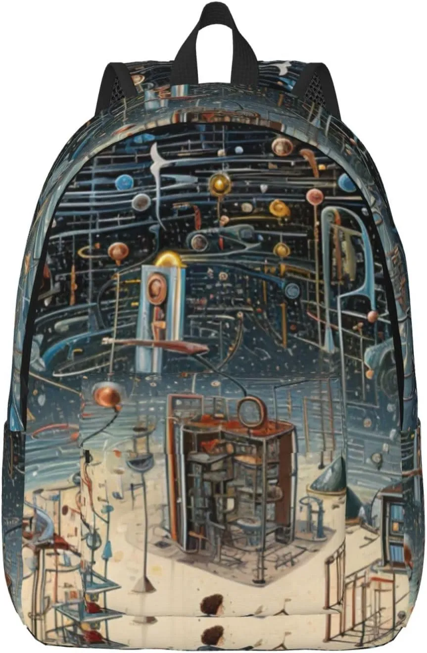 Physics Print Canvas Casual Lightweight Duffel Bag, Fashion Duffel Bag, Unisex Travel Backpack