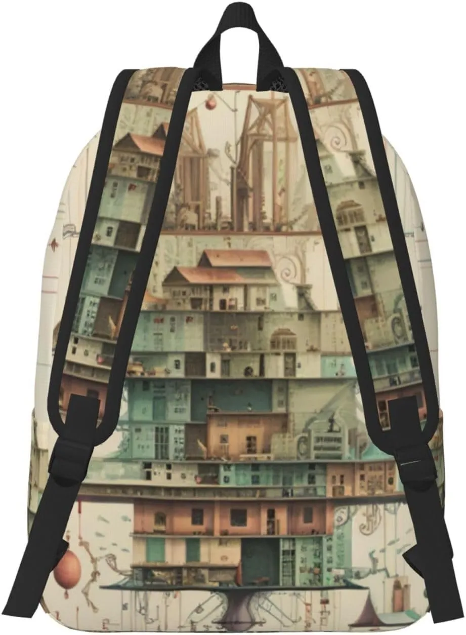 Physics Print Canvas Casual Lightweight Duffel Bag, Fashion Duffel Bag, Unisex Travel Backpack