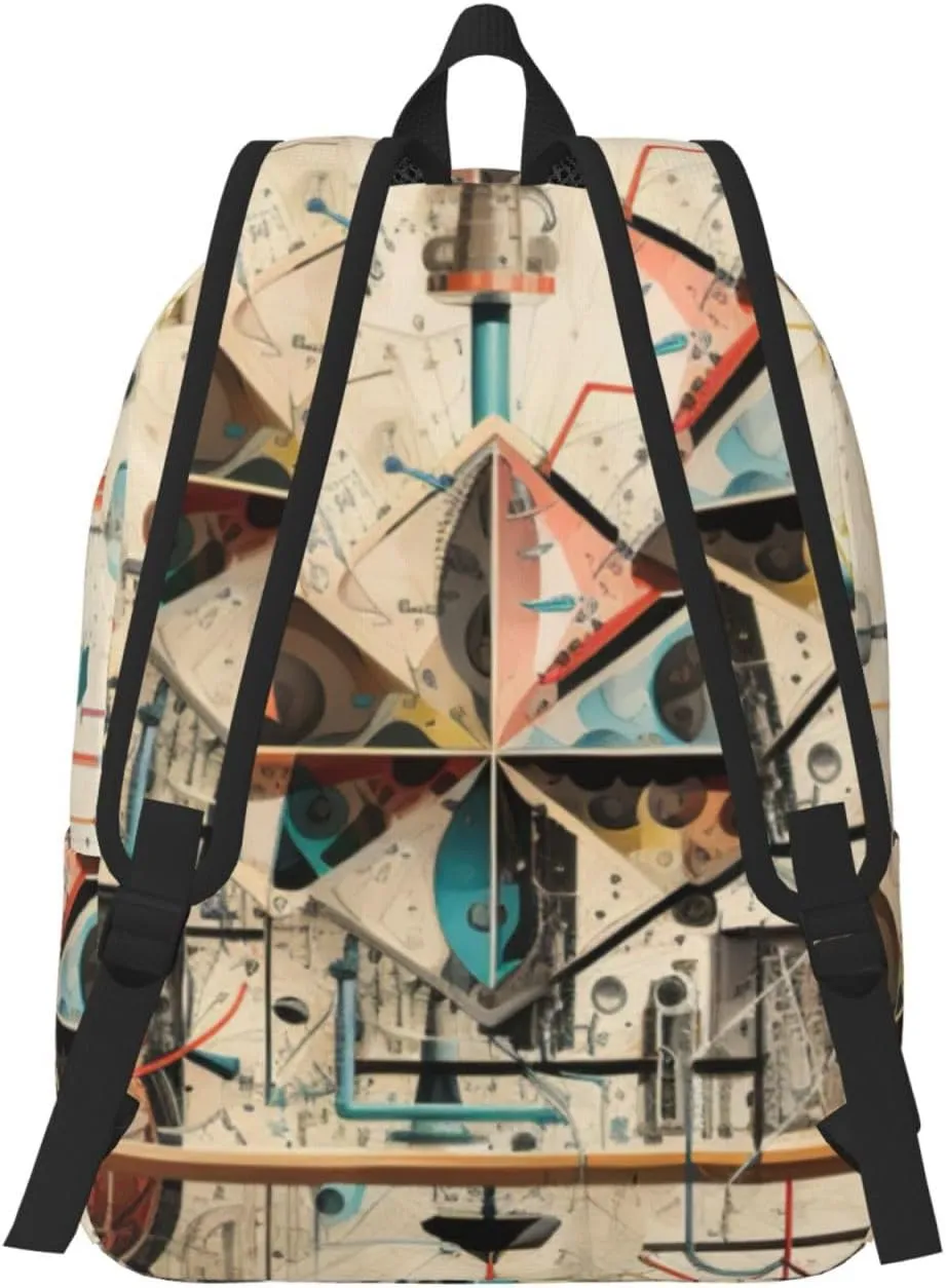 Physics Print Canvas Casual Lightweight Duffel Bag, Fashion Duffel Bag, Unisex Travel Backpack