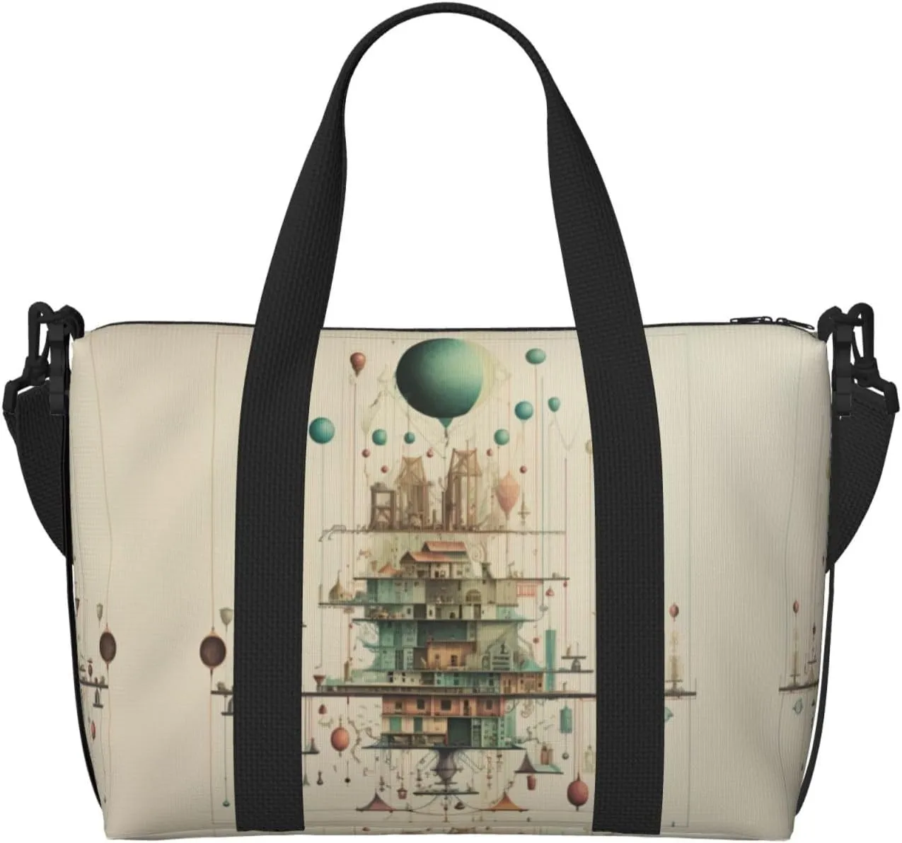 Physics Print Women Travel Duffel Bag, Large Weekender Carry-On Tote, Gym Workout Bag,Mommy Hospital Bag
