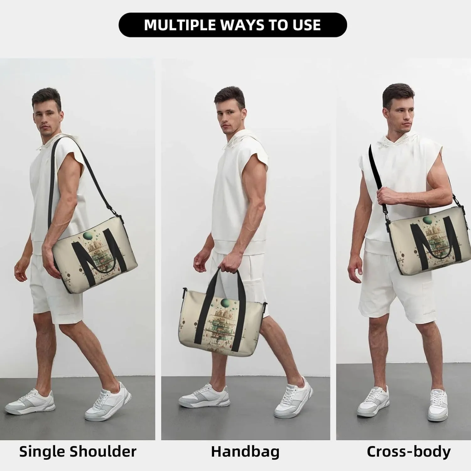 Physics Print Women Travel Duffel Bag, Large Weekender Carry-On Tote, Gym Workout Bag,Mommy Hospital Bag