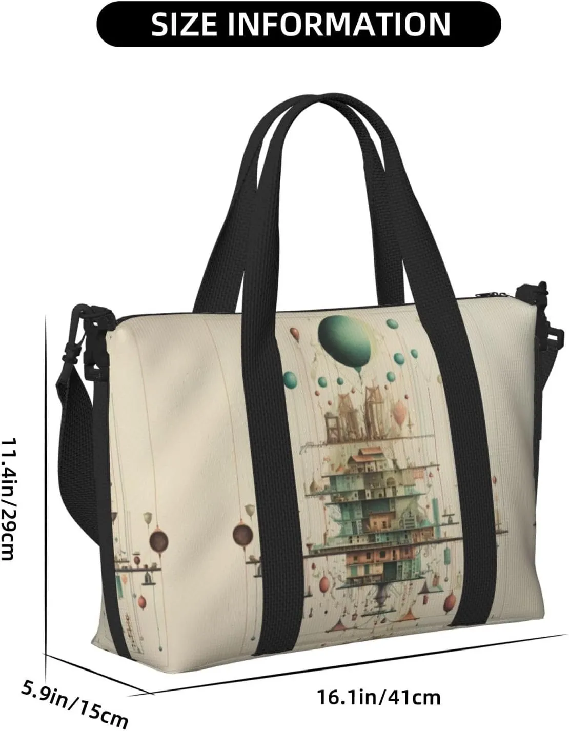 Physics Print Women Travel Duffel Bag, Large Weekender Carry-On Tote, Gym Workout Bag,Mommy Hospital Bag