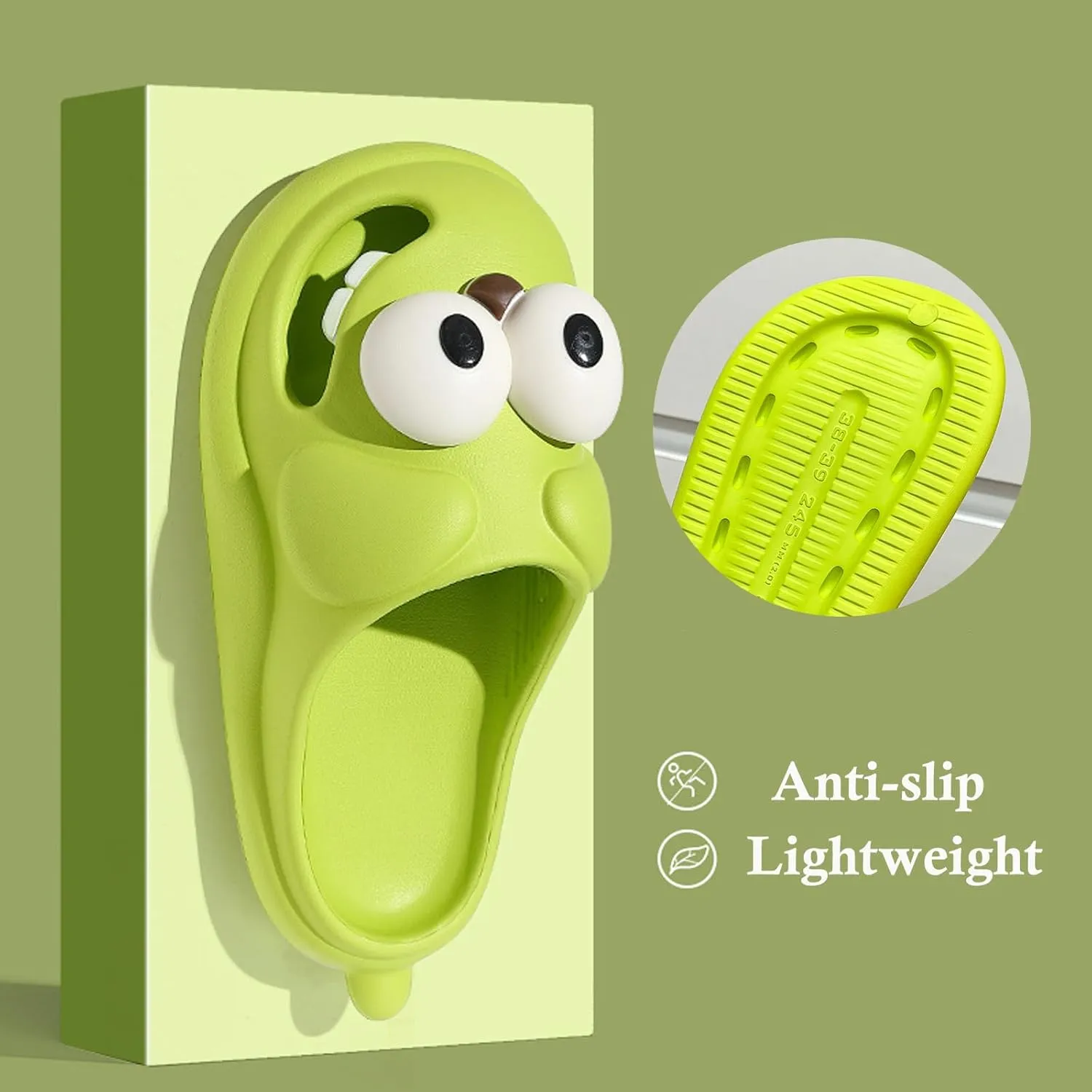 Pillow Slippers for Women & Men, Anti-Slip Shower Cloud Slippers, Cute Cartoon Soft & Comfortable Thick-Soled Slippers, Home Indoor & Outdoor Bathroom