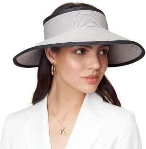 Pineapple&Star Vienna Visor Women’s Summer Sun Straw Packable UPF 50  Beach Hat