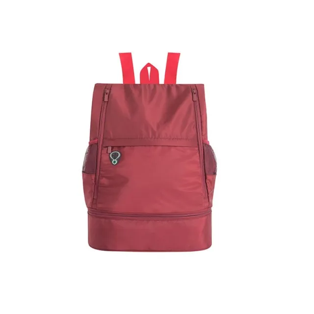 Pink Fitness Backpack With Shoe Storage
