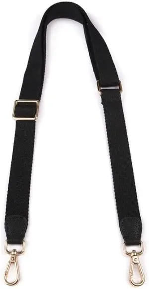 PODAY Bag Strap，Purse Straps，Embroidered Purse Strap，Crossbody Straps for Purses，Crochet Purse Strap，Guitar Strap for Purses Crossbody，Cross Body Straps 120x2.5cm Black