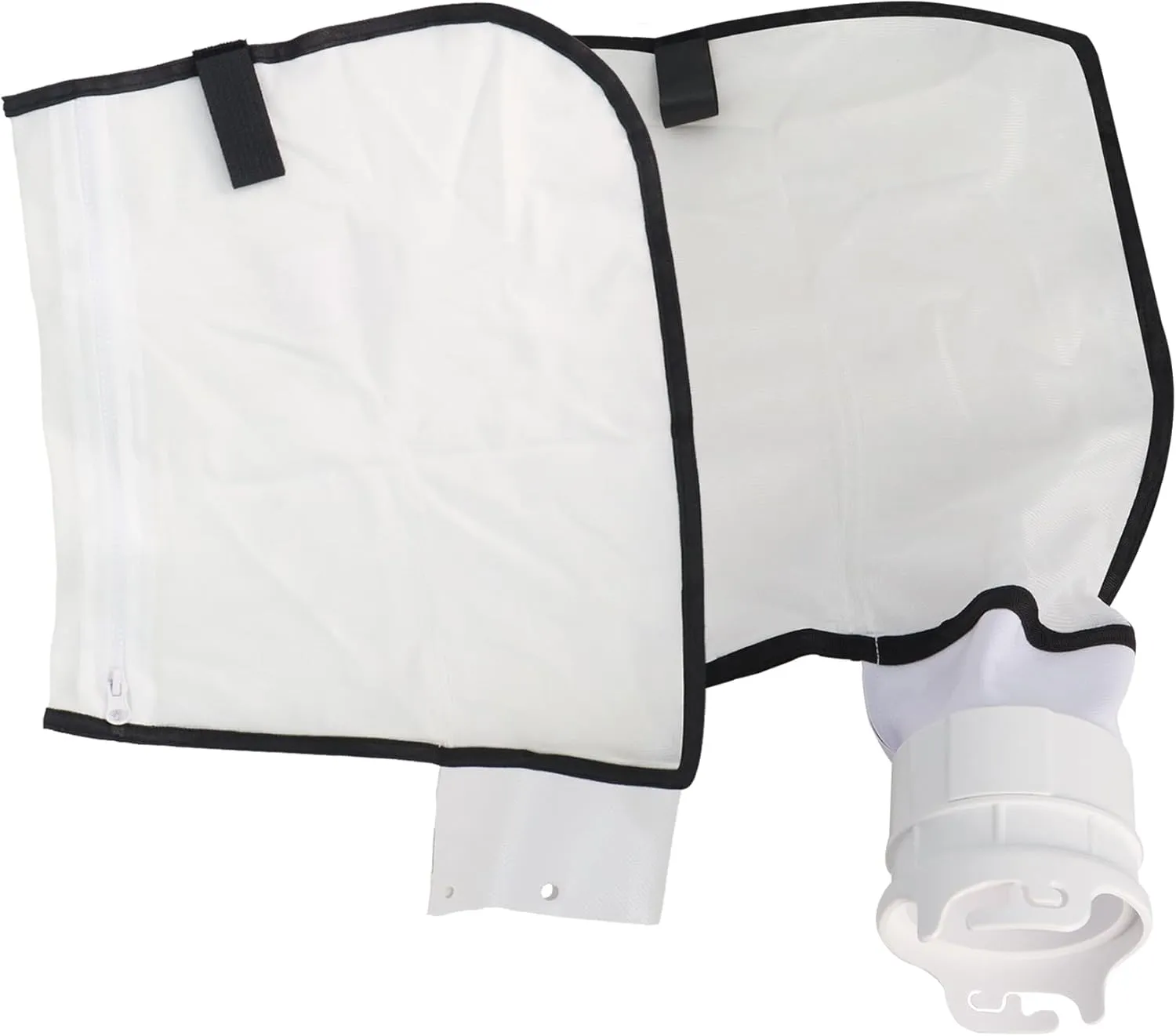 Podoy 360002 Pool Cleaner Fine Mesh Bag with Zipper Enclosure Compatible with Pentair Kreepy Krauly Legend, Platinum, Letro Pool Cleaners Debris Bag 360002 and EU16 Bag (2 Bags with 1 Bag Clip)