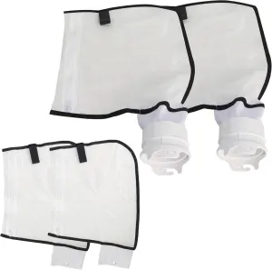 Podoy 360002 Pool Cleaner Fine Mesh Bag with Zipper Enclosure Compatible with Pentair Kreepy Krauly Legend, Platinum, Letro Pool Cleaners Debris Bag 360002 and EU16 Bag (4 Bags with 2 Bag Clips)