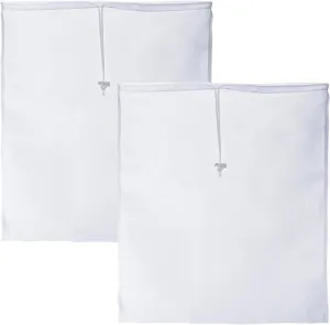 Pool Cleaner Fine Mesh Filter Bag, Universal Pool Vacuum Net Bag with Pull-Lock for Pool Blaster Leaf Vacuum, Leaf Eater, Leaf Catcher, Leaf Gulper, Leaf Bagger, Leaf Master Replacement Parts - 2 Pcs