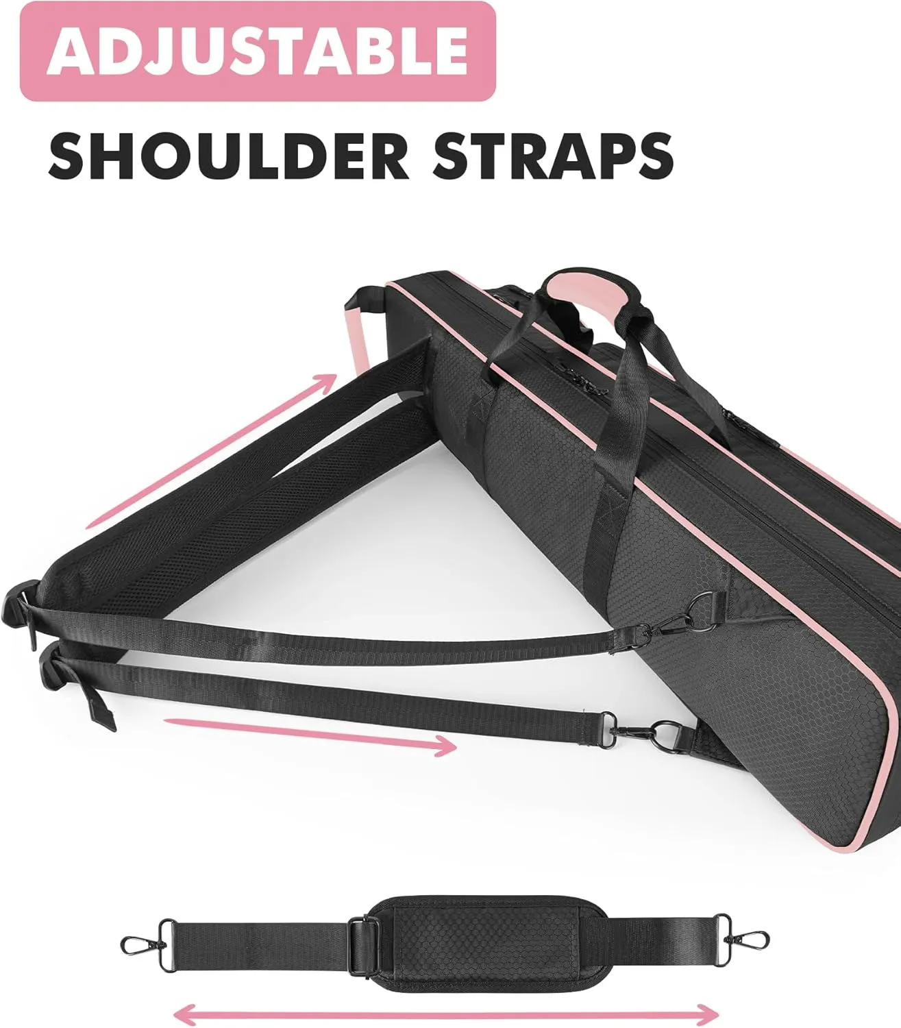 Pool Cue Case, Pool Stick Case 4x5 with Multiple Pockets Holds 4 Butts 5 Shafts, Soft Padded Sturdy Pool Cue Bag, Billiard Cue Backpack with Adjustable Shoulder Straps for Men and Women